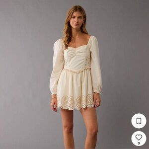 American Eagle NWT Long Sleeve Sweetheart Mini Dress size XS